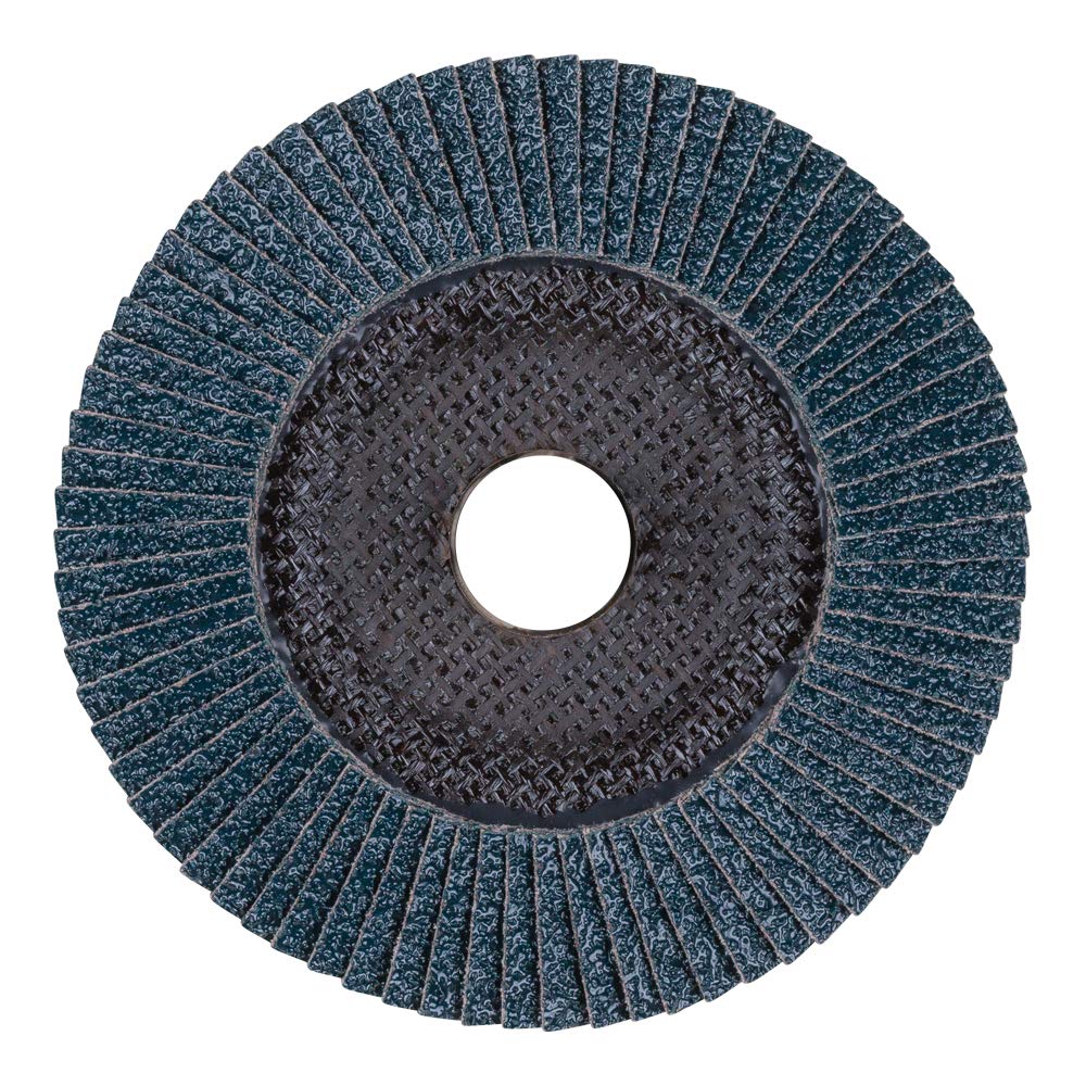 PFERD Polifan PSF Abrasive Flap Disc, Type 29, Round Hole, Phenolic Resin Backing, Zirconia Alumina, 4-1/2