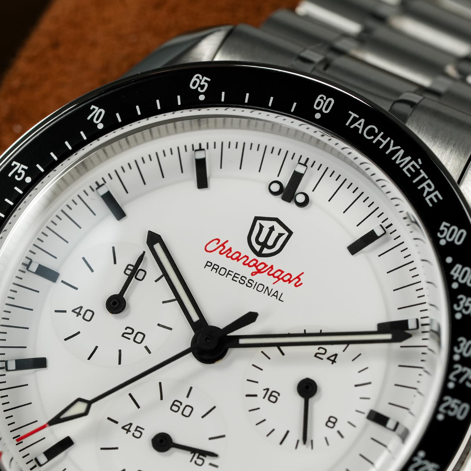 watchdives WD1860 WD1861 WD1863 Herren Chronograph, Japanisches VK63 Quarz Sportuhr, 40 mm Bubble Saphirglas Armbanduhr, 100 M Taucheruhr mit Edelstahlarmband