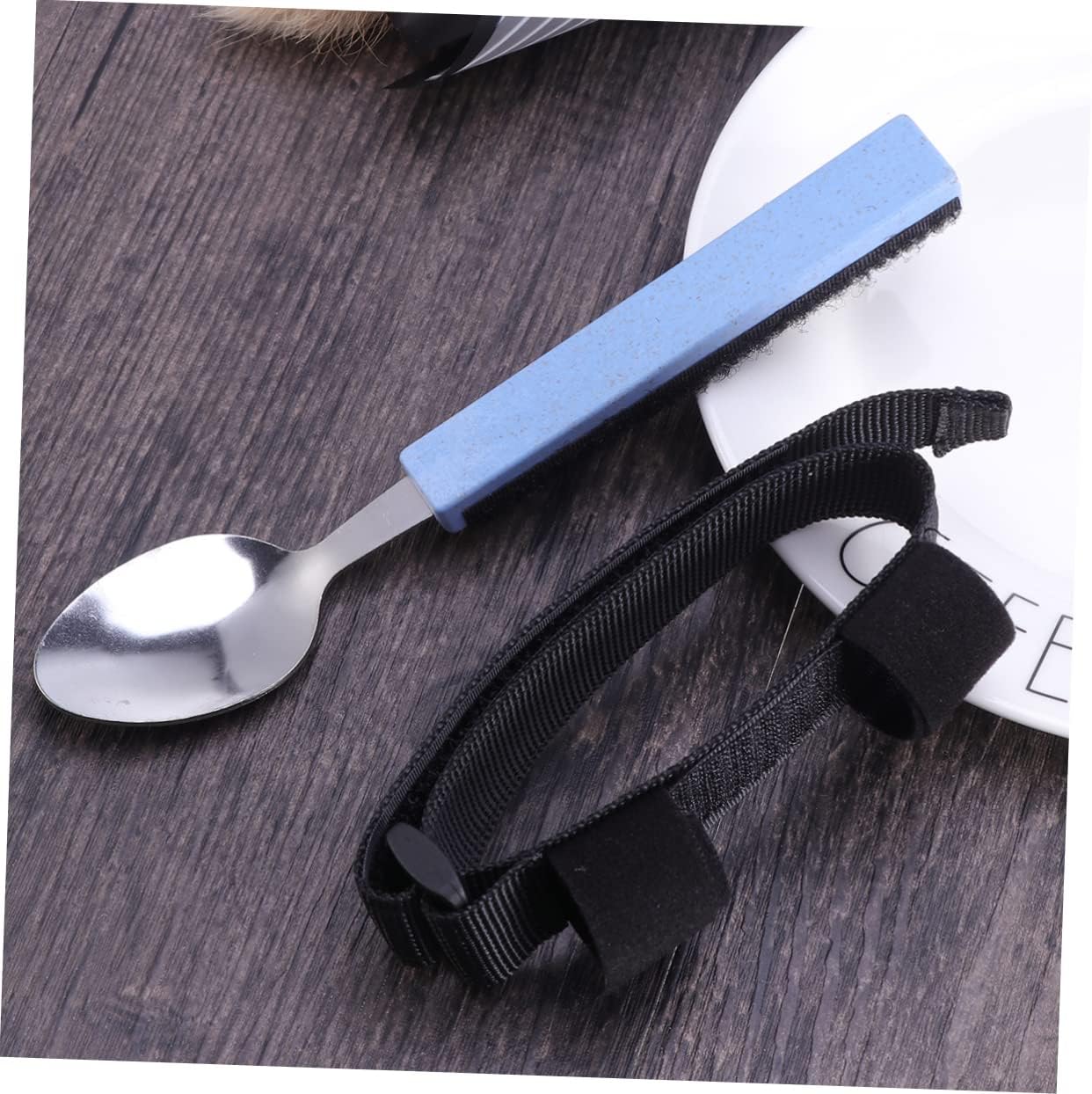 Mobestech 3pcs Adjustable Strap Spoon for Elderly and Disabled Ergonomic Feeding Utensil for Home and Care Facilities Adaptive Dining Tool for Better Independence
