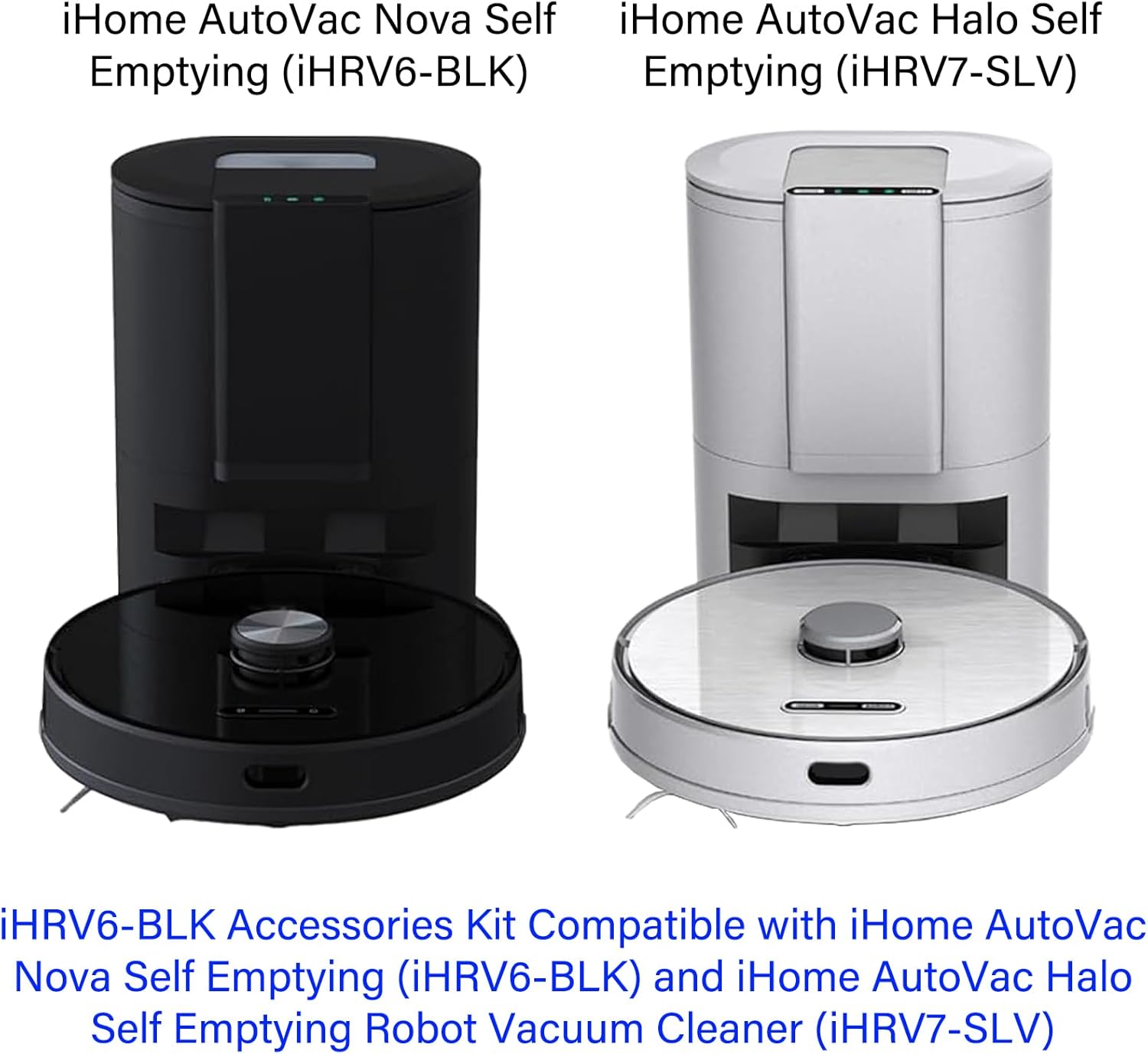 iHRV6-BLK Accessories Kit Replacement for iHome AutoVac Nova Self Empty iHRV6-BLK/Ultenic T10 Elite Robot Vacuum Cleaner, 16 Pack