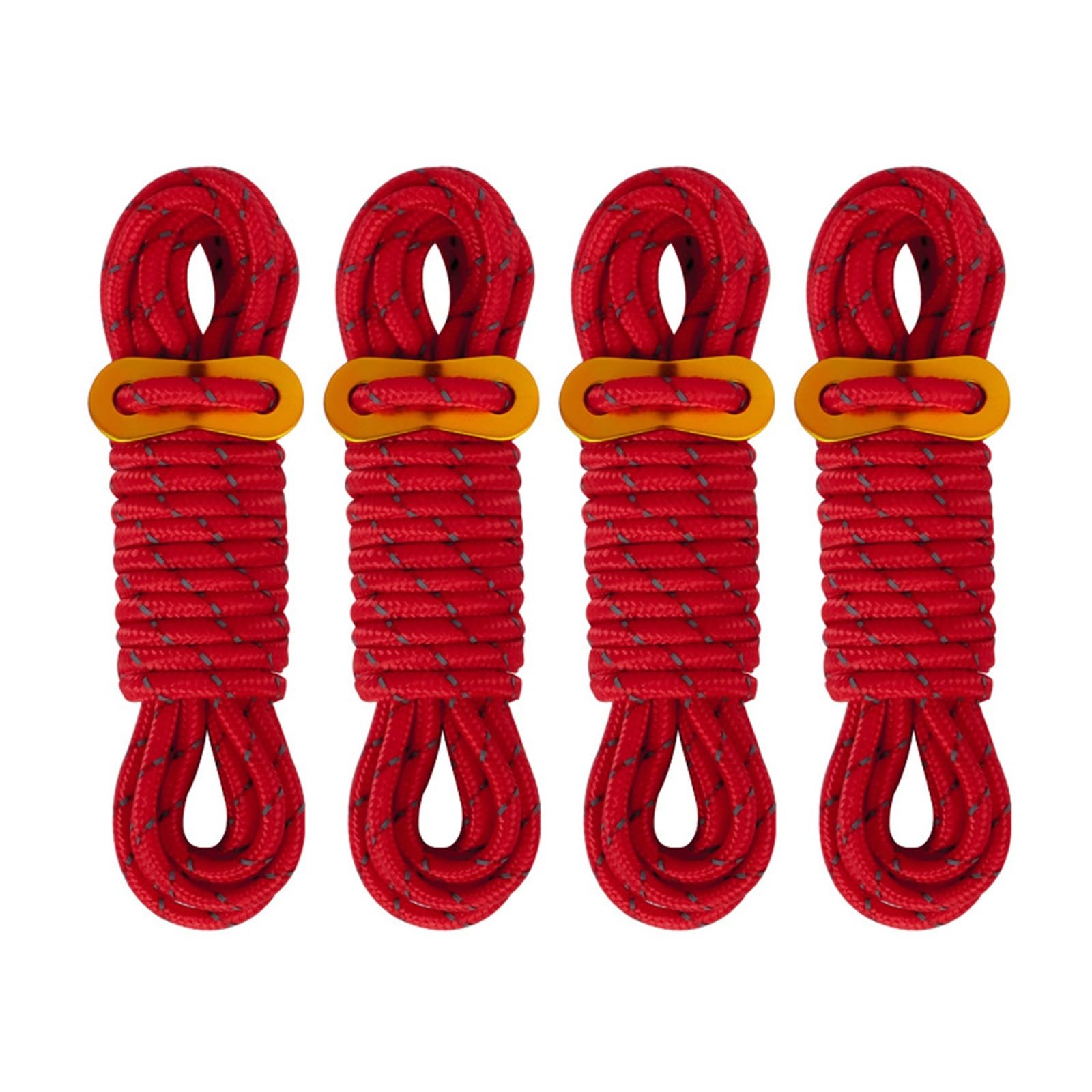 Guy Ropes 8Pcs 5mm Outdoor Tent Guyline Ropes 4.0M Reflective Camping Guy Lines With Adjuster Tensioner Accessories For Tarp Canopy