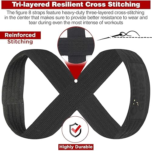 Miniatura 7 de Correas de levantamiento de peso muerto Figura 8 correas de elevación de bucle, la opción #1 para levantadores de pesas levantadores de pesas