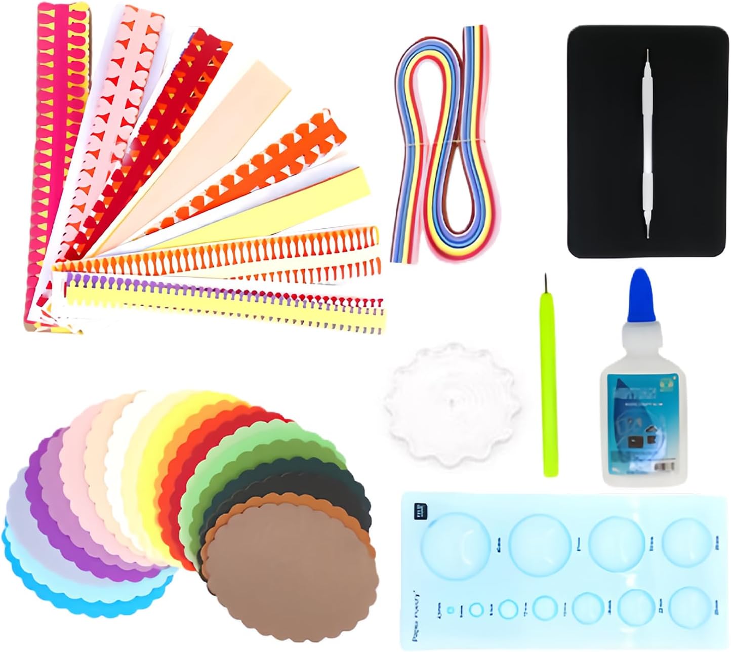Quilling Paper - Supplies Decoration Colorful Party,3D Flower Quilling Paper - for Women Adults Beginner Craft Birthday