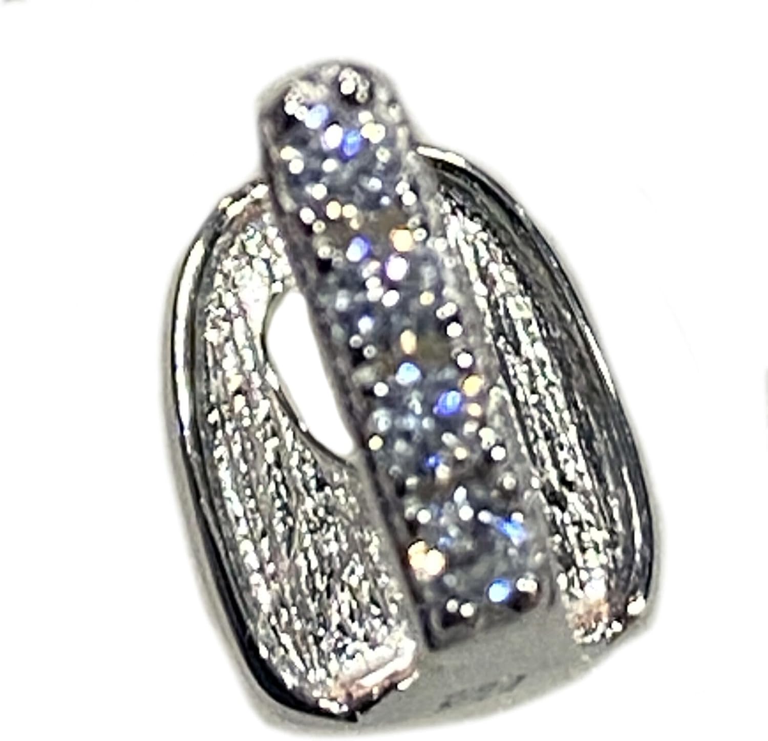 Solid 925 Sterling Silver Single Gap Grill One Tooth Iced Flooded Out CZ Cap
