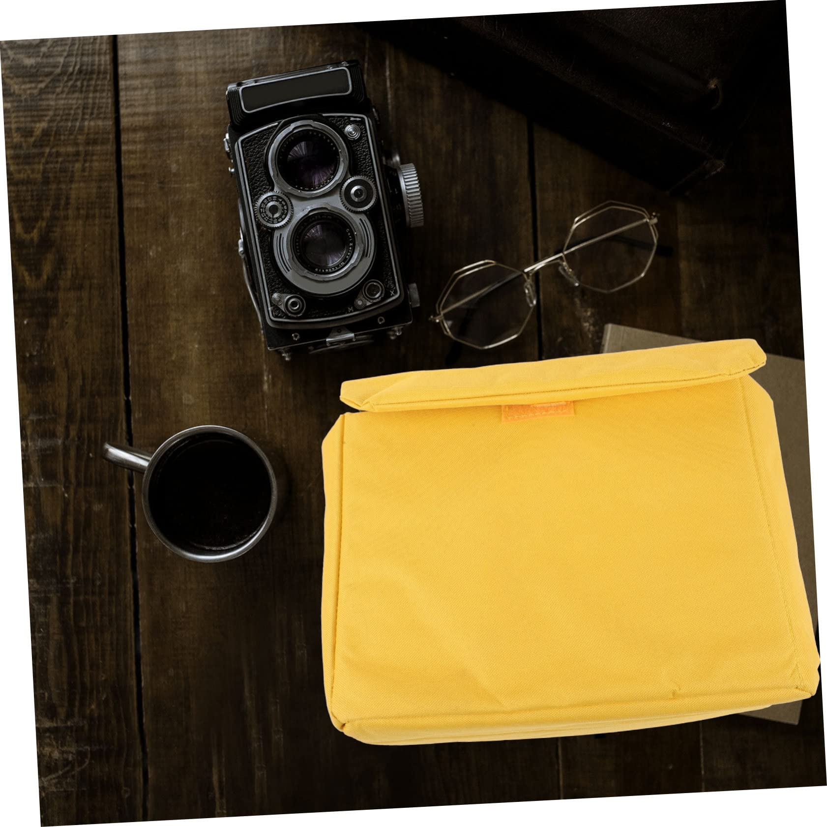 Bolsa de Cámara Portátil Estuche Interior Acolchado para DSLR Simple y Útil Compatible con Mochilas Protección Óptima para Lentes y Cámara Color