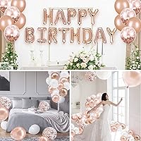 Vista 6 de Kit de arco de globos de oro rosa, globos de oro rosa, kit de guirnalda de globos de oro rosa, decoraciones de fiesta de oro rosa, decoraciones