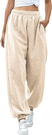 Love My Fashions Women's Joggers Plain Gym Sport Sweatpants Winters Tracksuit Jogging Bottoms Casual Baggy Pants Elastic Waist Cuffed Trousers with Pockets