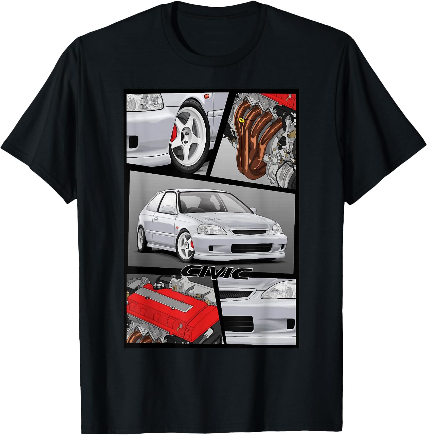 Civic EK B16 Engine Type R Japanese Car T-Shirt