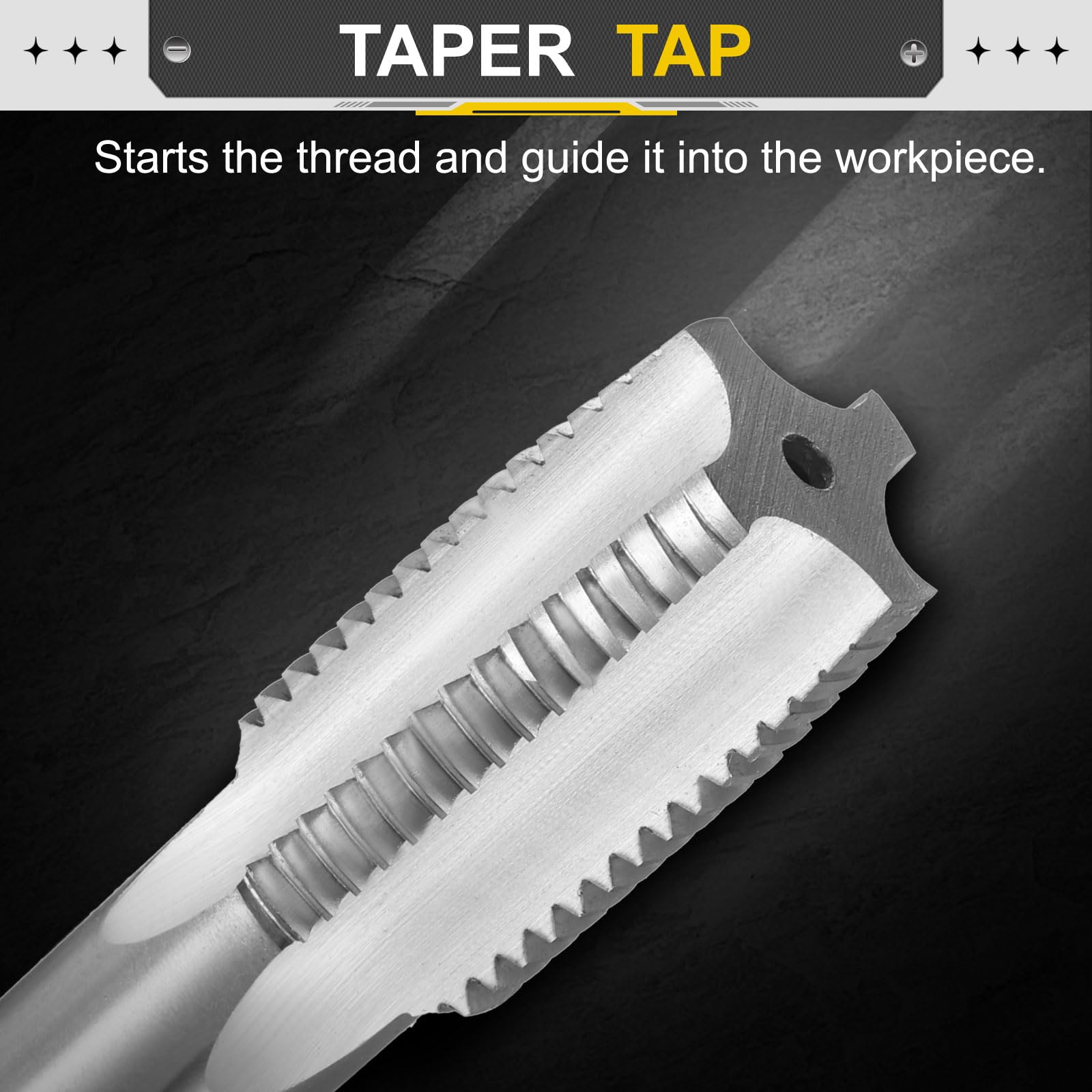 QUARKZMAN Maschio A Mano Taper Tap M27 x 3 Filettatura Metrica Taper Style Taps A Flauto Dritto Utensile Per Filettatura Acciaio Rapido HSS6542