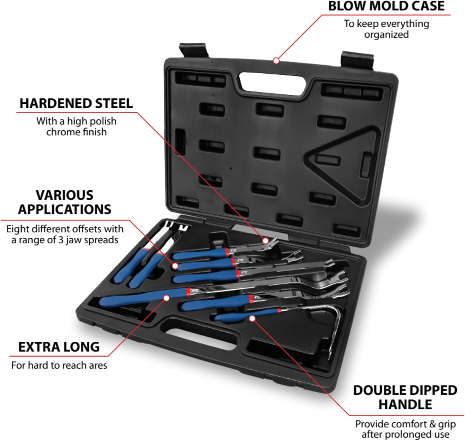 Performance Tool W86568 8-Piece Trim Clip Lifting Tool Set image 2