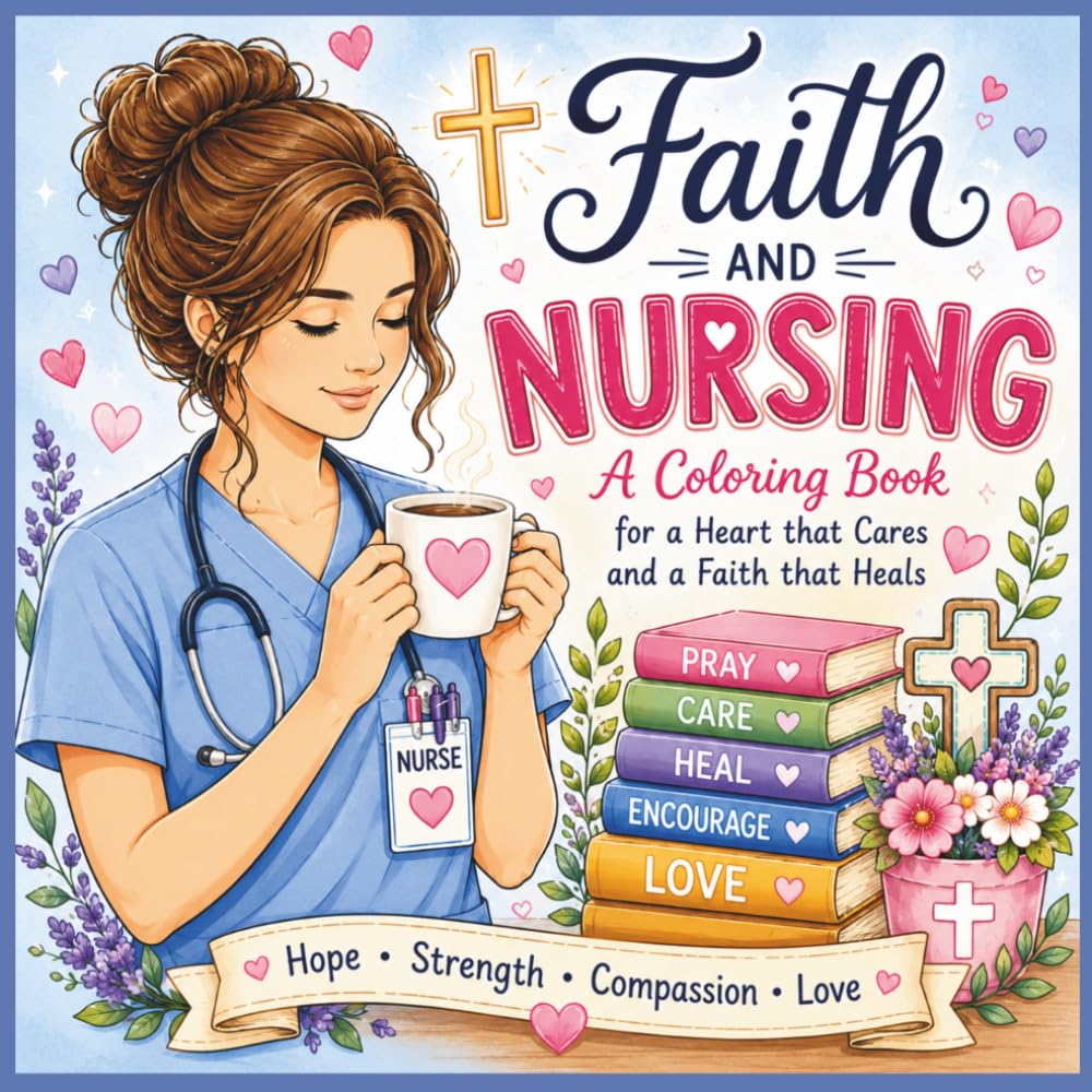 Faith and Nursing: A Coloring Book for Nurses Who Lead with Faith and Compassion
