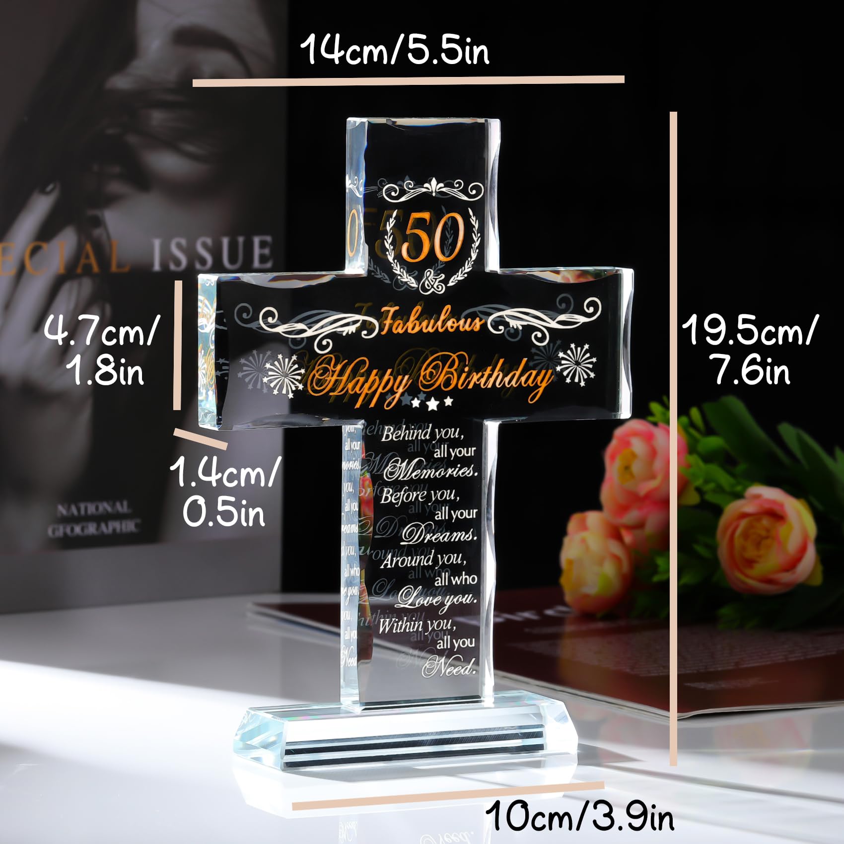 Amazon.com: 50th Birthday Religious Gifts for Women, Men - Glass