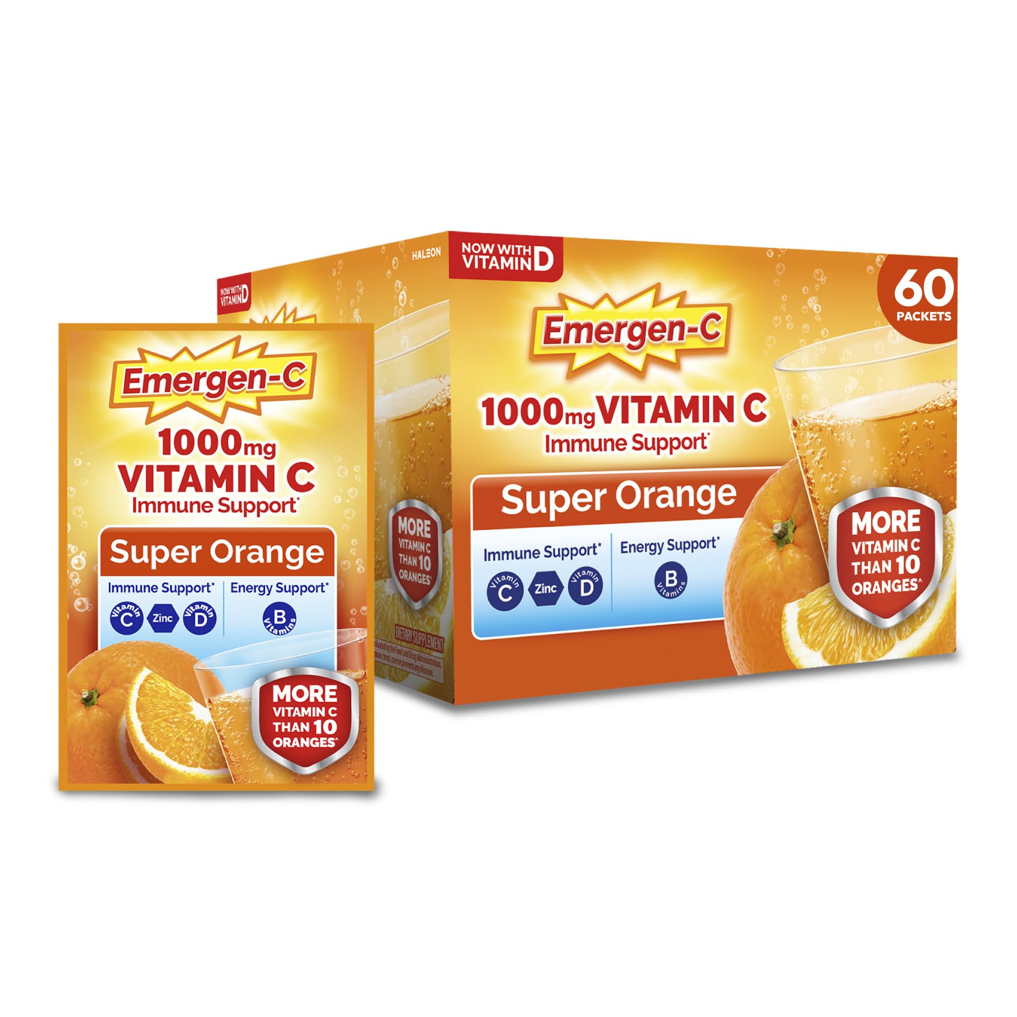 Emergen-C 1000mg Vitamin C Powder, Super Orange