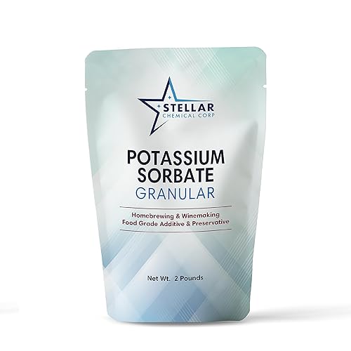 Sorbato de potasio  Sorbato de potasio para elaboración de vino y elaboración casera  Conservante de alimentos para cerveza, vino, salsa de tomate,