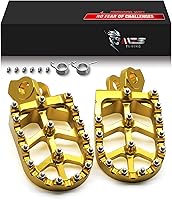 Vista 25 de MZS Estriberas para Moto de Cross, Reposapiés CNC Motocross Ancho MX Pedal Verde Compatible con KX250F 06-18 / KX250 19-24 / KX450F 07-18 / KX450