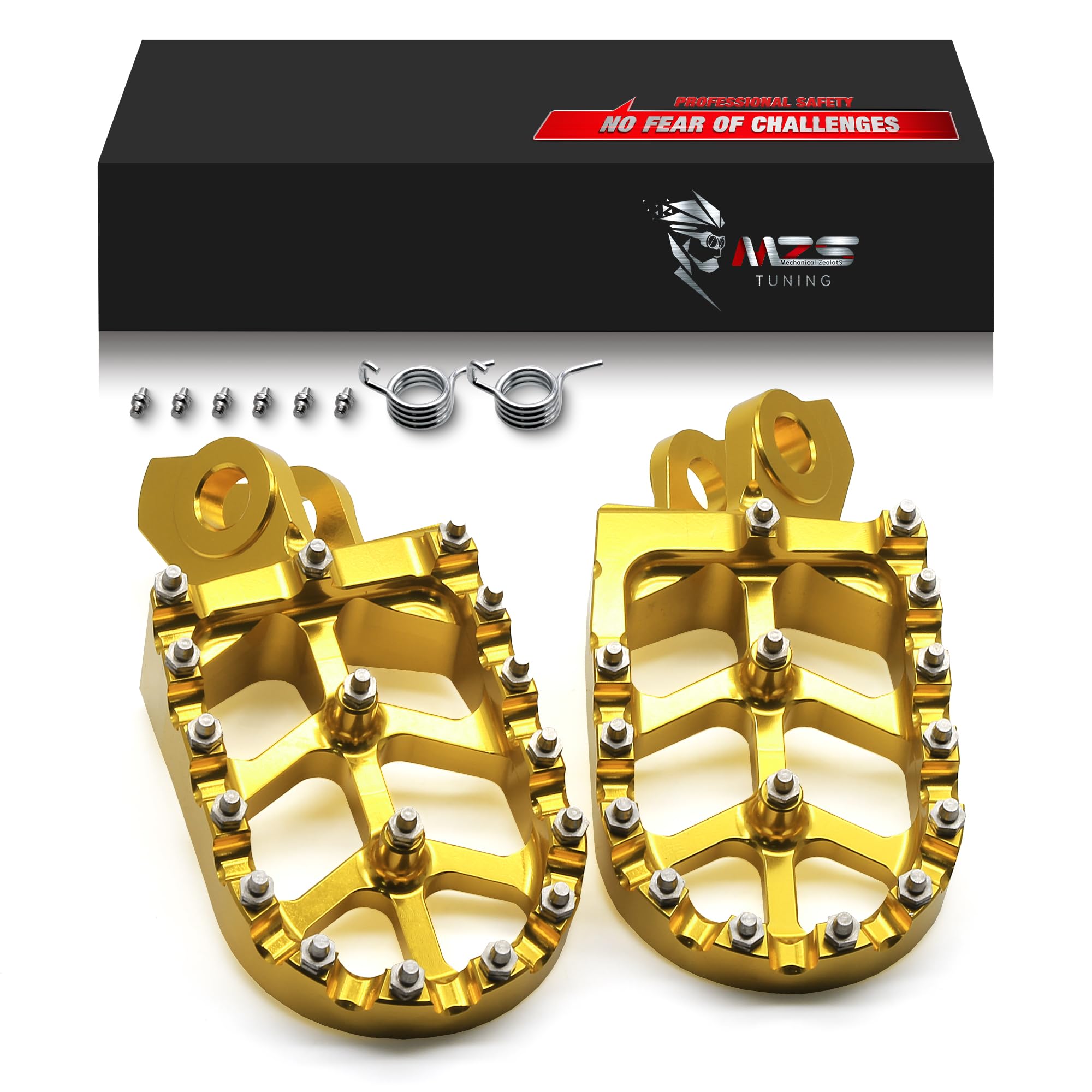 MZS Dirt Bike Foot Pegs for RMZ250 10-24, RMZ450 08-24, RMX450Z 10-17