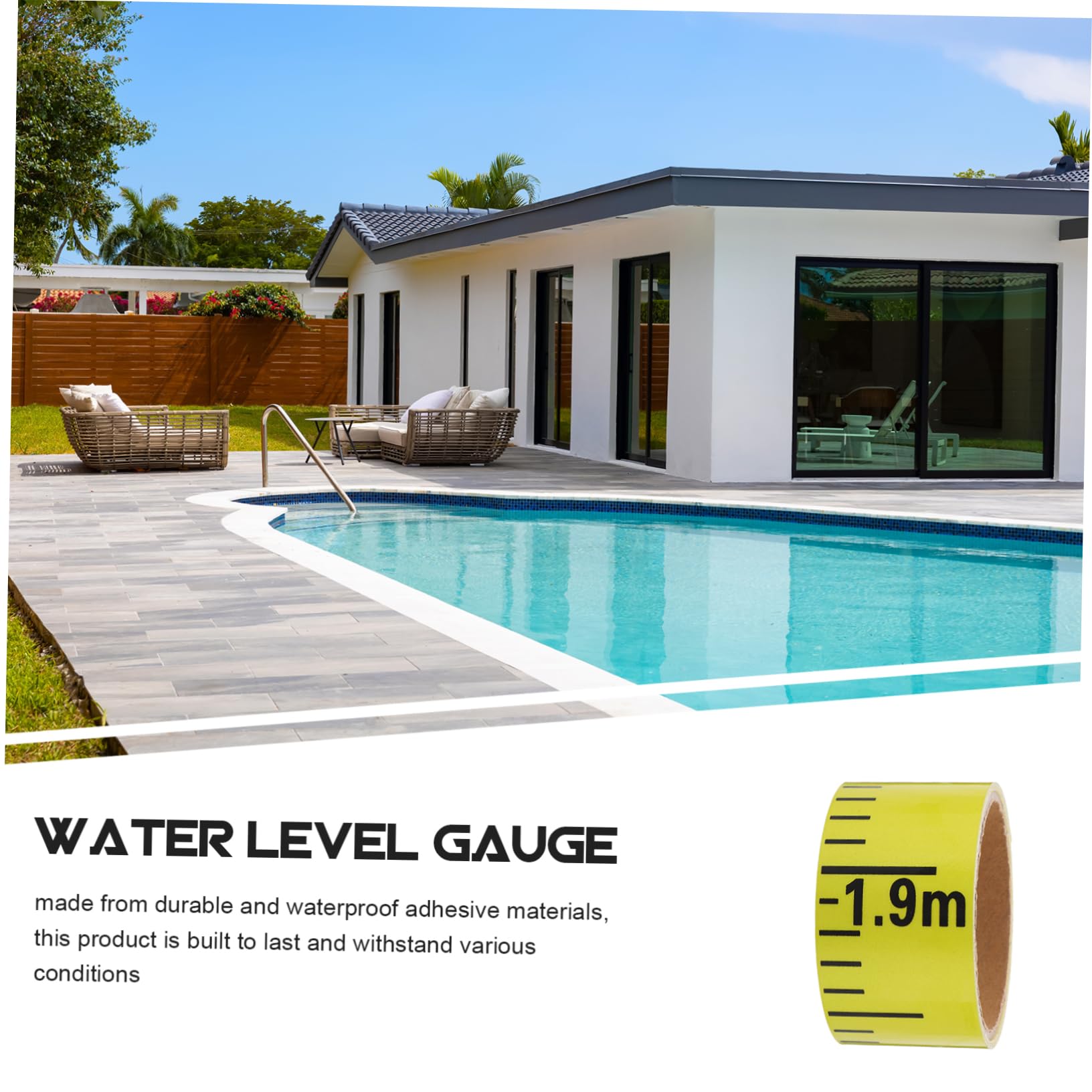 Adesivo Misuratore Livello Acqua Piscina | 5cm X 3m | Impermeabile E Autoadesivo - Foto 6