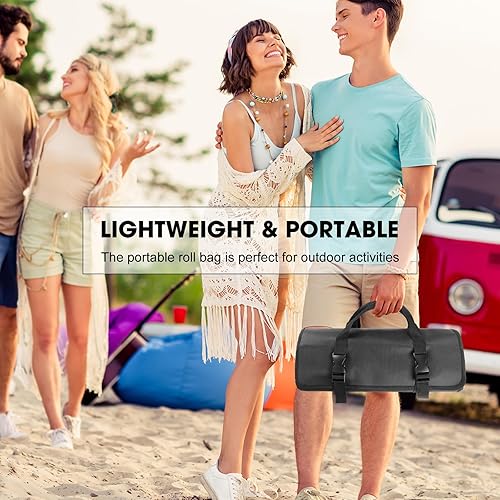 Miniatura 7 de MOSFiATA Juego de cuchillos de cocina, 17 piezas de cuchillos japoneses de acero inoxidable para cocina con bolsa de almacenamiento de tela Oxford