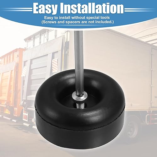 Miniatura 5 de X AUTOHAUX 3 piezas de 2.5 pulgadas redondas de goma de repuesto para remolque de carga, camión, caravana, puerta, rampa, escotilla con agujeros