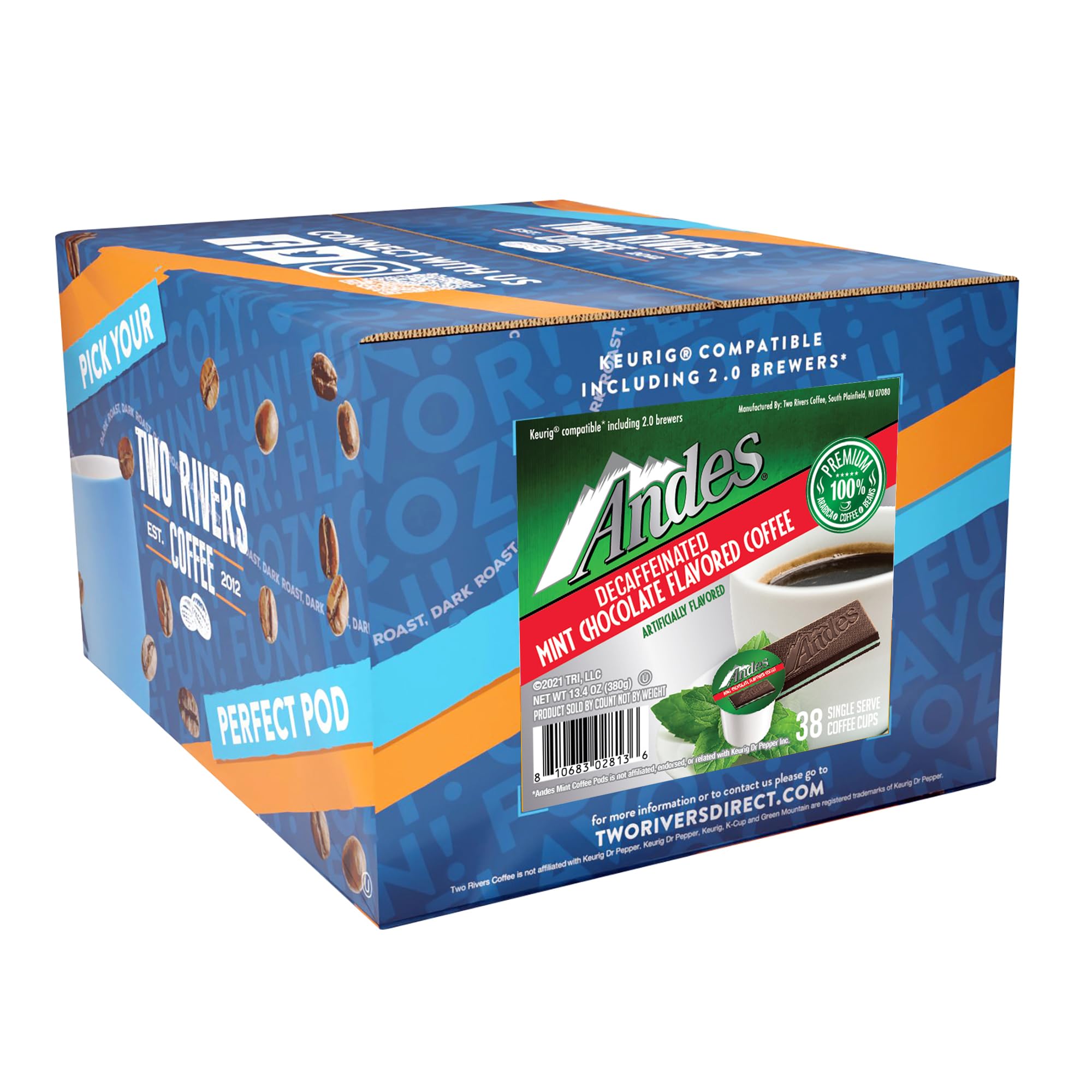 Amazon.com: Andes Mints Chocolate Mint Decaf Flavored Coffee Pods,  Compatible with K Cup Brewing Machines Including 2.0, Single Serve  Peppermint Flavor Enhanced, 38 Count : Grocery & Gourmet Food