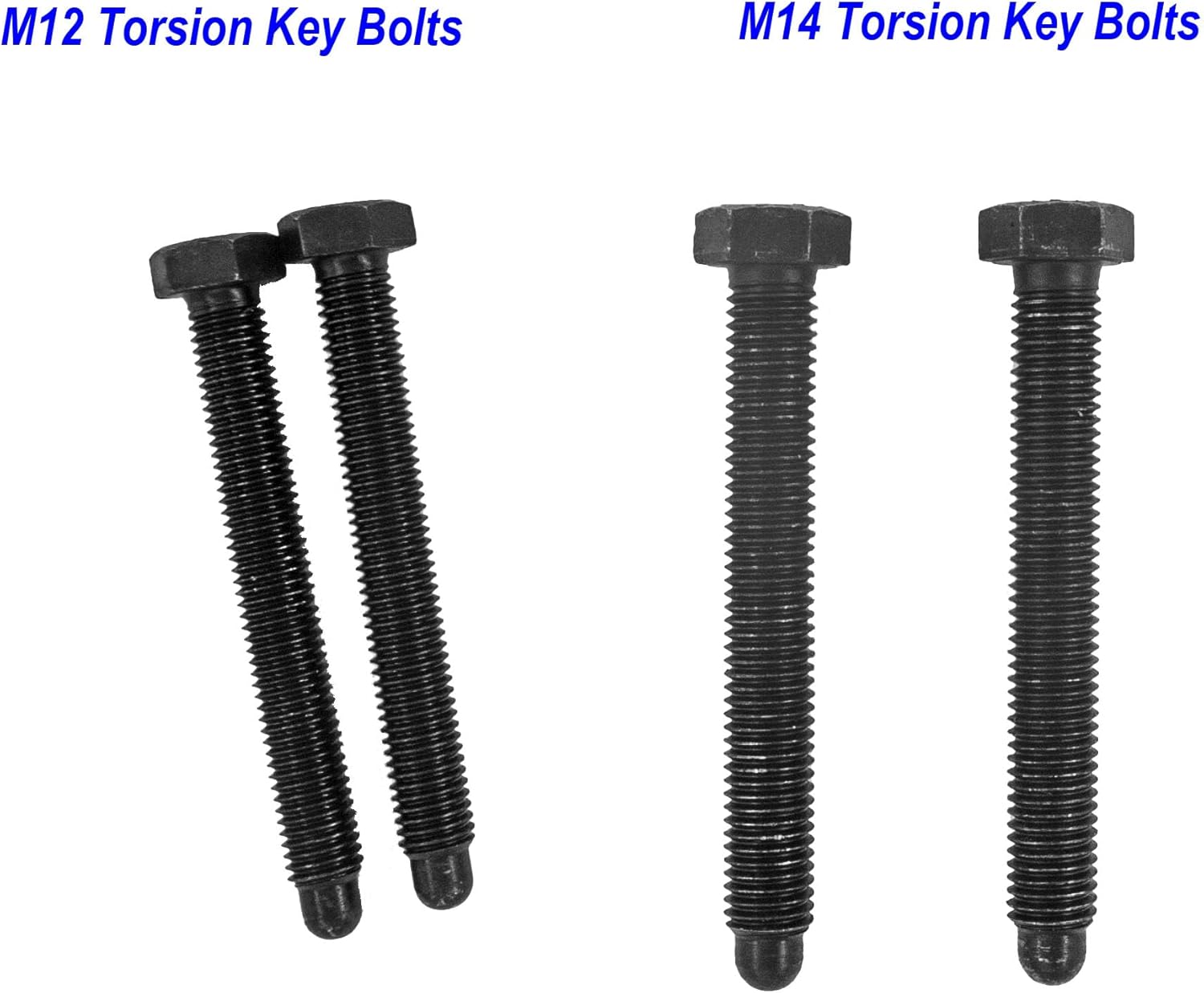 Extended Torsion Key Bolts, Longer Torsion Bar Adjustment Bolts Compatible with Silverado Suburban Tahoe S10 Express Blazer Avalanche K1500 Sierra Yukon Jimmy H2 Bravada Escalade (Pack of 2)
