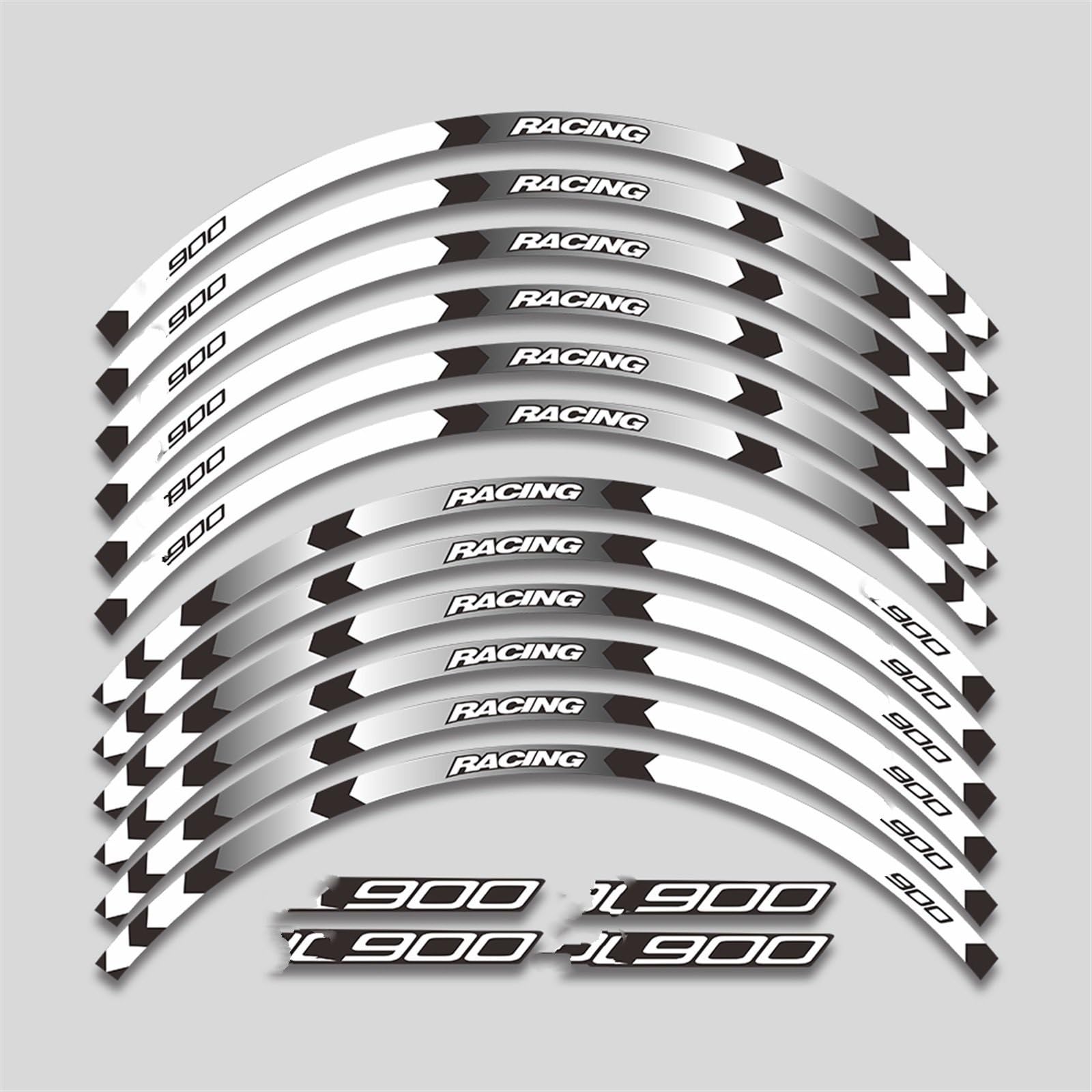 Motorcycle for Kawasaki Z900 Z 900 Front and Rear Wheel Hub Decal Set Improved Decoration Rim Reflective Stickers Decorative(Color1)