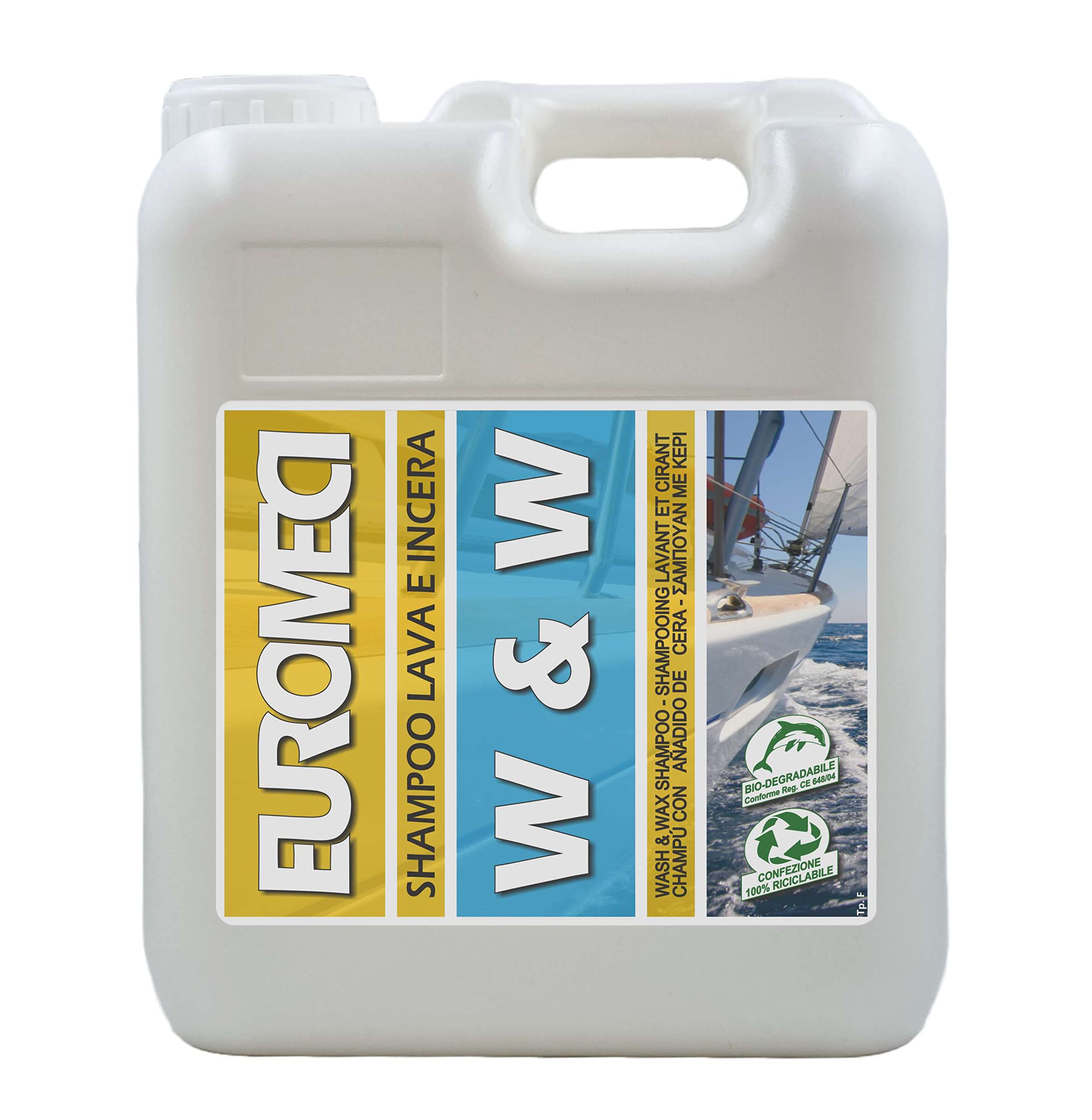 W & W, Shampoo lava e incera per Imbarcazioni, 5.000 ml