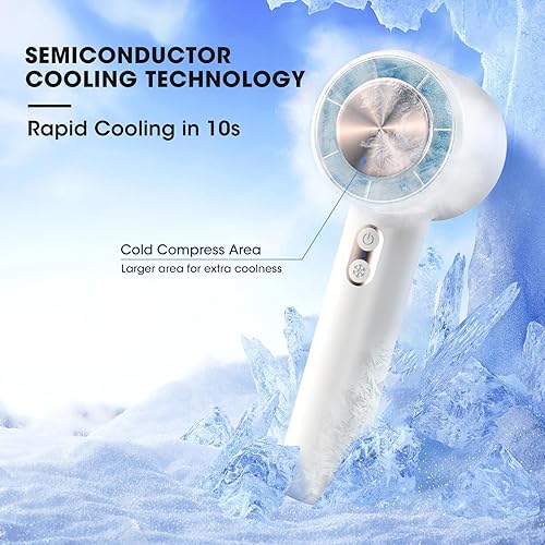 Miniatura 2 de Ventilador de refrigeración portátil de mano, 2 en 1, mini aire acondicionado de alta velocidad con 13000 RPM, ventilador portátil para viajes al