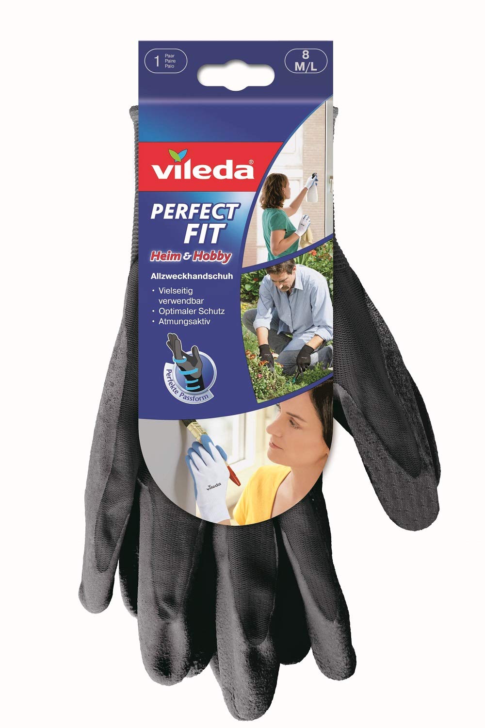 Vileda Heim & Hobby Allzweckhandschuhe, M/L (2er Pack) Drogerie & Körperpflege