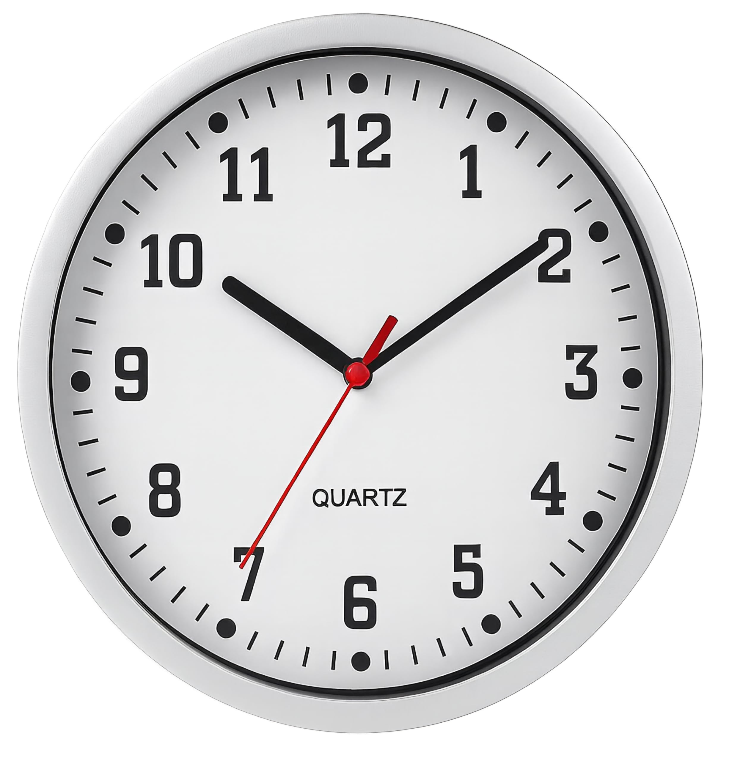 BH | Wall Clock 9" Silent | Non Ticking Decorative Modern Quartz Clocks | Round Wall Clock Battery Operated | Easy Readable Number | for Living Room Office School Bedroom Kitchen Decor - by BEST HOUSE