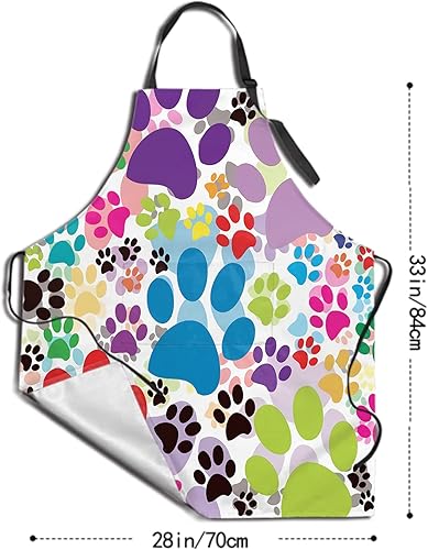 Miniatura 5 de Delantal de pintura de artista con 2 bolsillos, delantales artísticos, regalos para mujeres y hombres, batas de cocina de mariposa