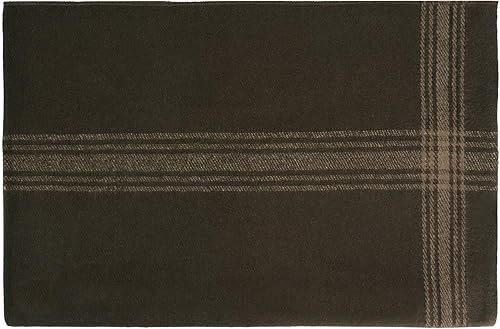 Miniatura 3 de Rothco Manta de lana a rayas para exteriores, pesada, cálida y cómoda, manta de emergencia, color marrón y marrón