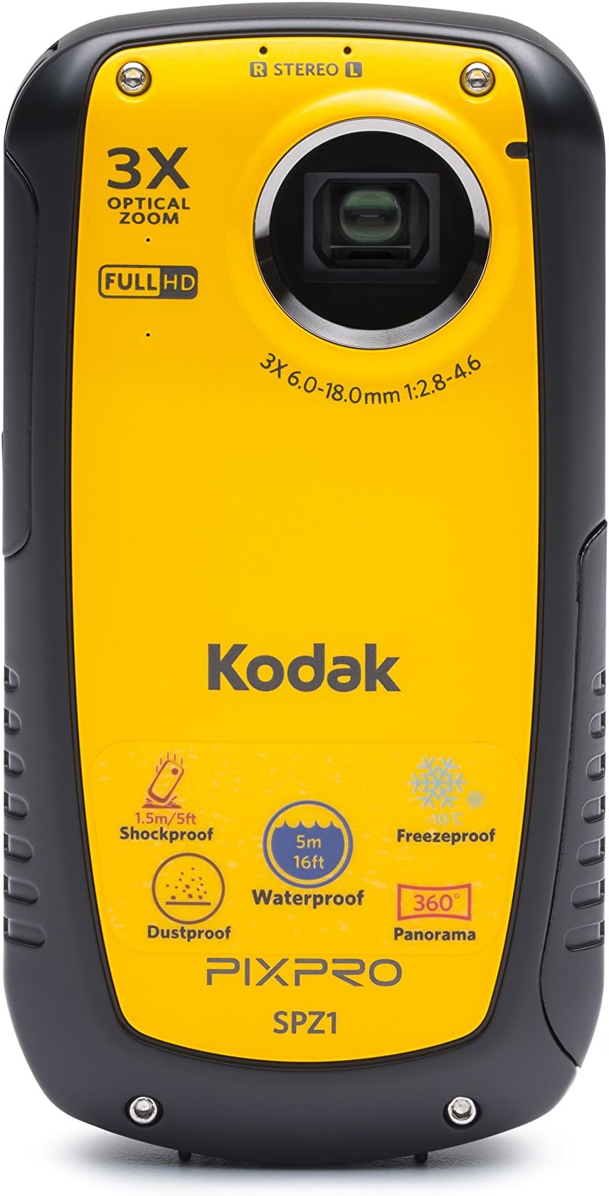 Kodak PixPro SPZ1 Waterproof Camcorder - Yellow