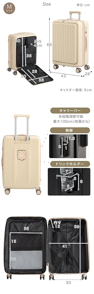 新品　Mサイズ　 キャリーバッグ　キャリーケース　スーツケース New Trip スーツケース 機内持ち込み Sサイズ ストッパー付き
