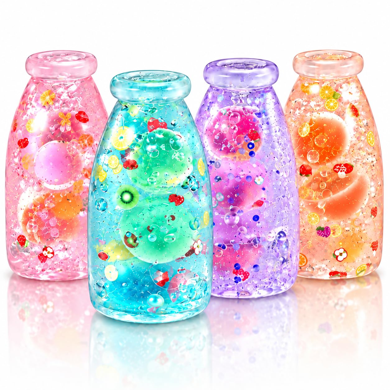 Water Squishy, Sugar Squishy Bottle Set for Desk Play