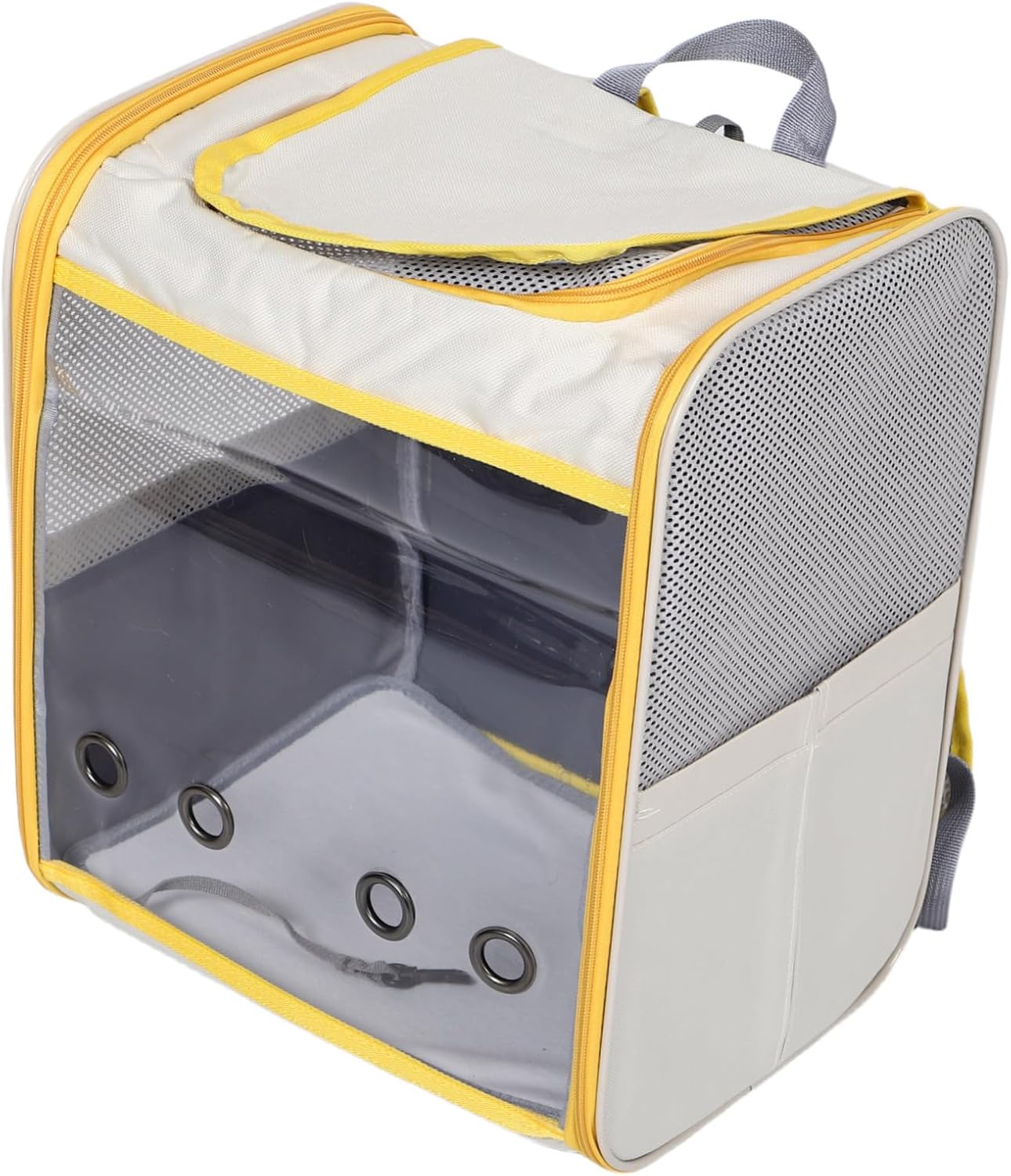 BESTonZON Portable Cat Carrier Backpack Foldable Travel Bag for Small to Medium Pets Breathable Material Compact Design for Hiking and Outdoor Adventures