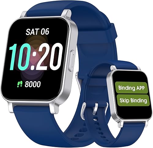 DAVIKO Reloj inteligente para personas mayores, no requiere aplicación/teléfono, podómetro, impermeable, rastreador de fitness con contador de