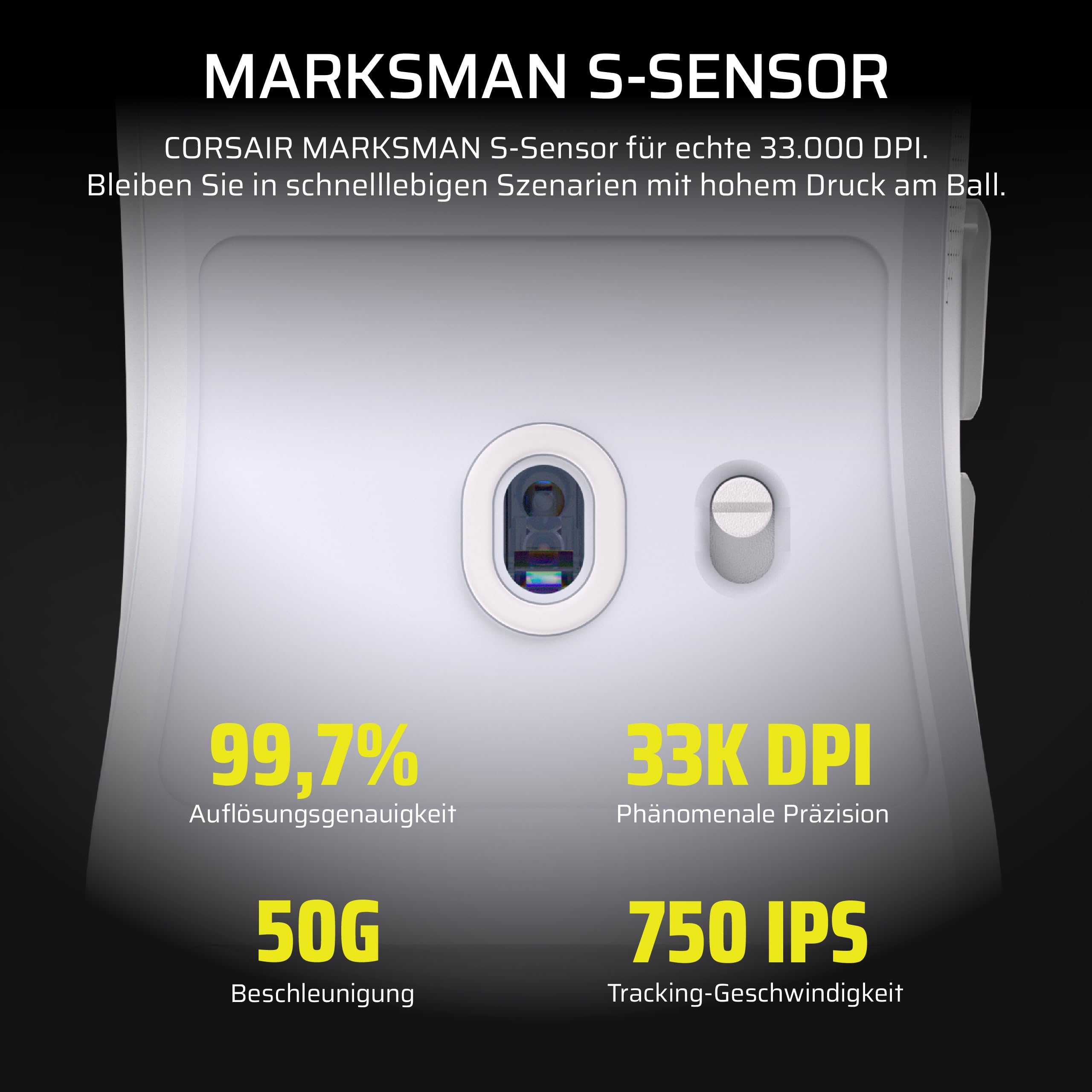 Corsair Sabre v2 PRO Ultralight Wireless FPS Gaming-Maus Schwarz 33K DPI 36g 8000Hz Hyper-Polling Mechanische Tastenschalter 70h Akkulaufzeit