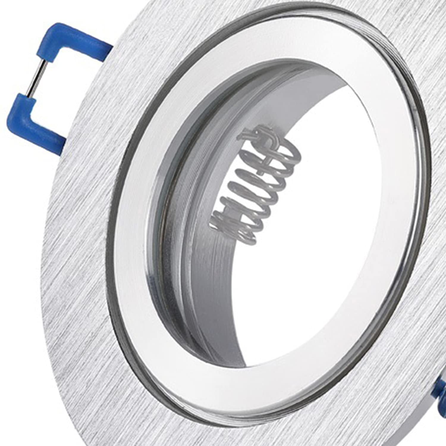 Sweet Led 12x Einbaustrahler IP44 GU10 LED Spots 5W Bad 230V Einbauleuchten Deckenspots Deckenstrahler 68mm (Warmweiß 3000K) aus Aluminium Einbauspots für Badezimmer Küche Wohnzimmer