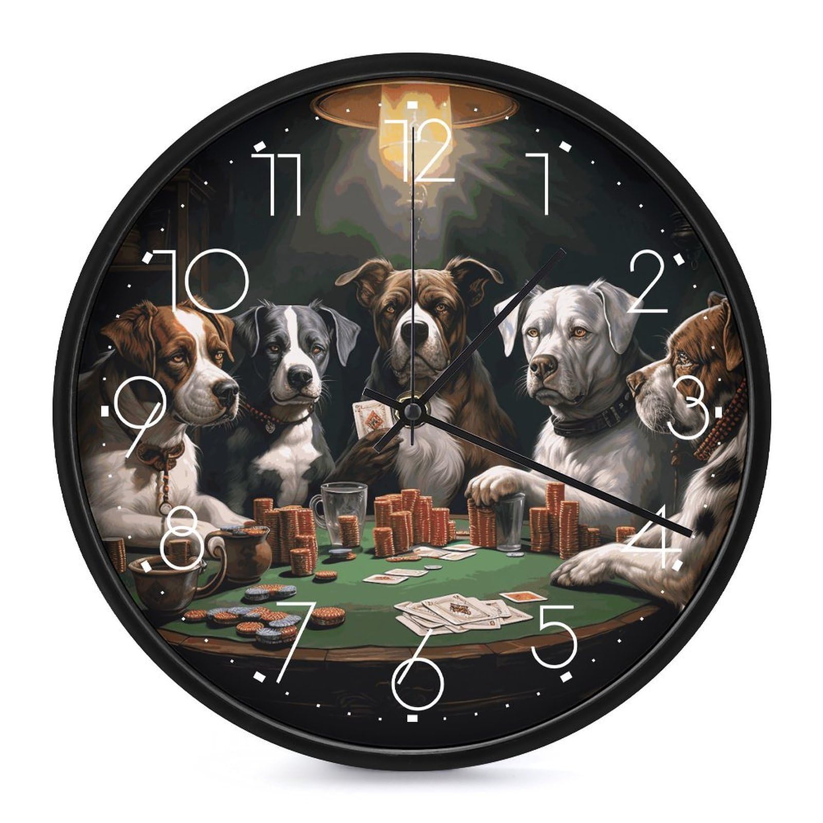 Horloge murale moderne silencieuse : grand affichage analogique 25 cm