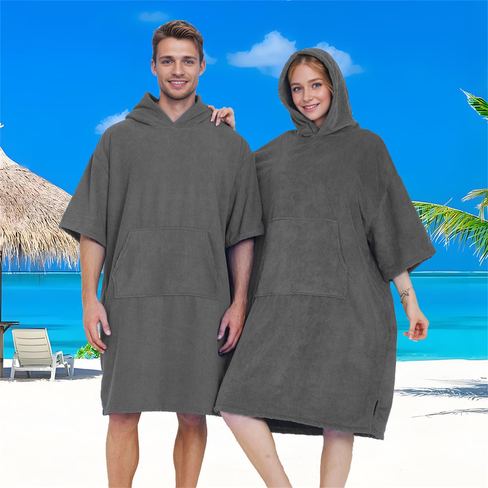 Asciugamano da bagno assorbente con maniche, ad asciugatura rapida, in microfibra, per uomini e donne, perfetto per viaggi e sport all'aria aperta, sottile accappatoio da campeggio