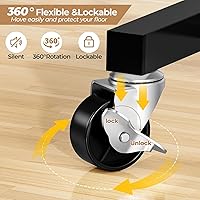 Vista 4 de Abiglifty Perchero para colgar ropa, perchero con ruedas, armario portátil para lavandería, habitación (negro)