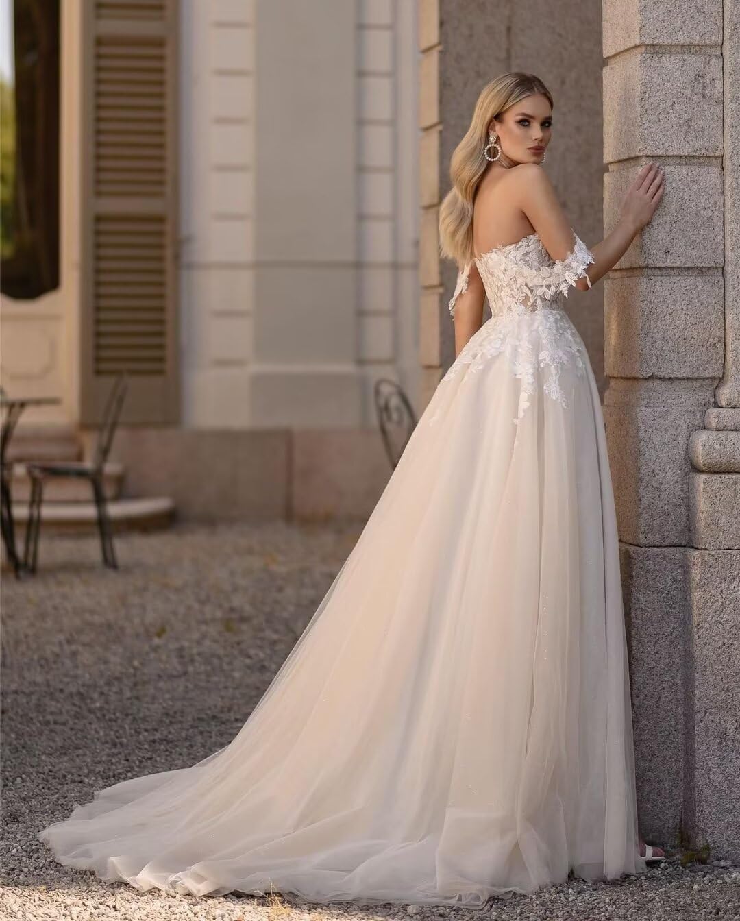 Wedding Dresses for Bride 2026 with Lace Appliques Chiffon A Line Women Dress Sleeveless Beach Bride Dress