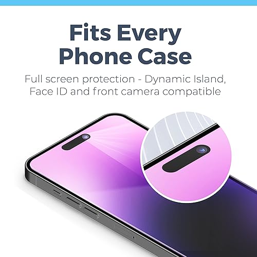 Miniatura 5 de Power Theory Protector de pantalla para iPhone 14 Pro Max, pantalla de vidrio templado de alta calidad para una máxima protección en tu iPhone 14