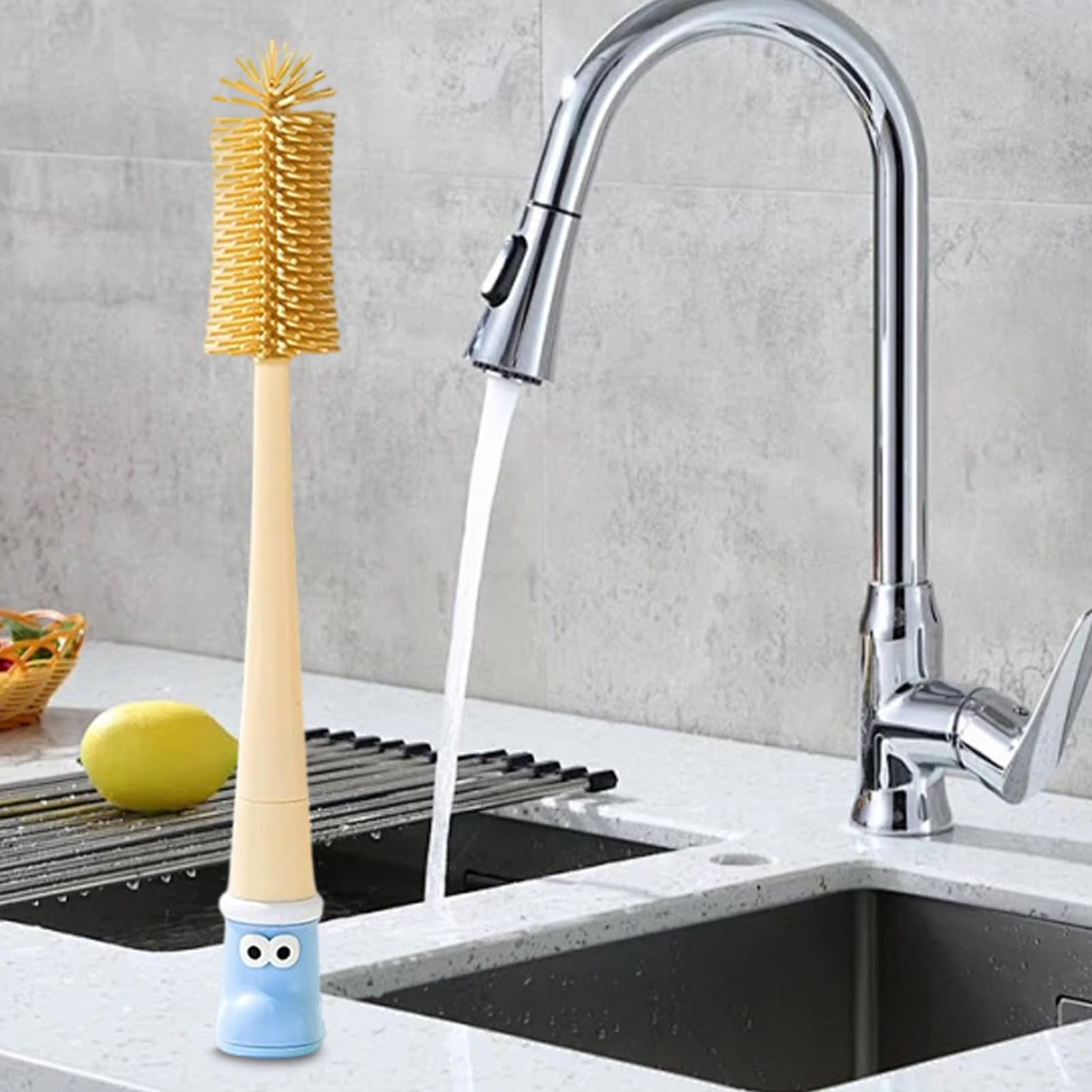 Flaschenbürsten Für Die Reinigung | 5-In-1 Multifunktionale | Reinigungsbürste Für Tassen,Lange Griff Flaschenbürste Für Tassen,Für Spalten Rillen Deckel Strohhalme Sauger Brustpumpen