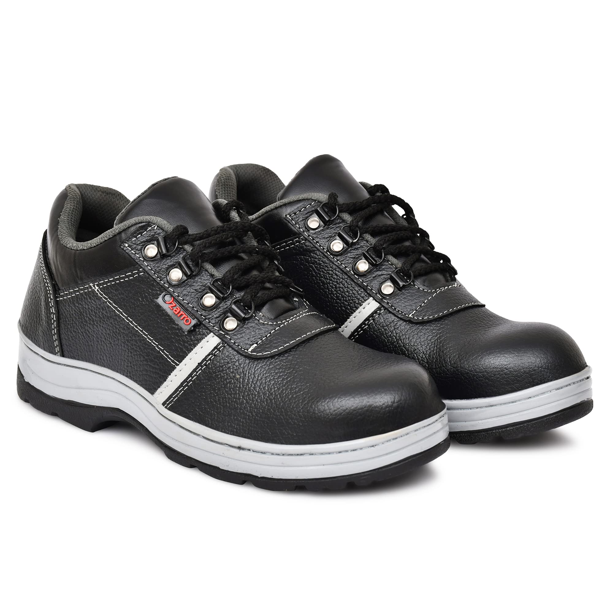 Ozarro Leather Steel Toe Safety Shoes for Mens (N4411) Black (B09HN7G67L) Amazon Price History, Amazon Price Tracker