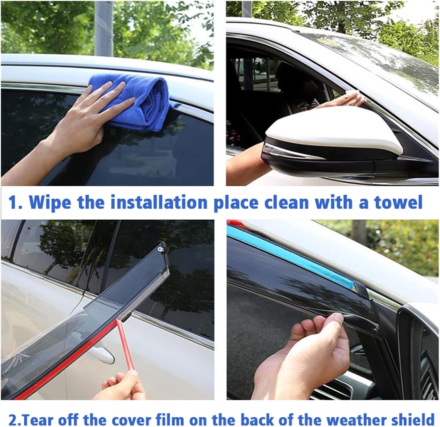 と互換性がある リンカーン MKX ノーチラス ウィンドウバイザー ディフレクター バイザー シェード サン レインガード スモーク