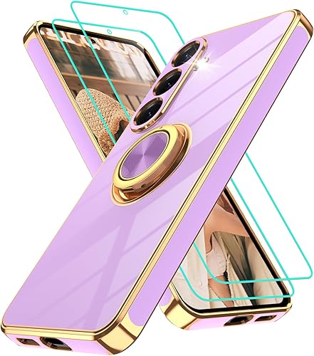 Gritup for Samsung Galaxy S25 Plus Case: with 2Pcs Screen Protector, 360° Rotati