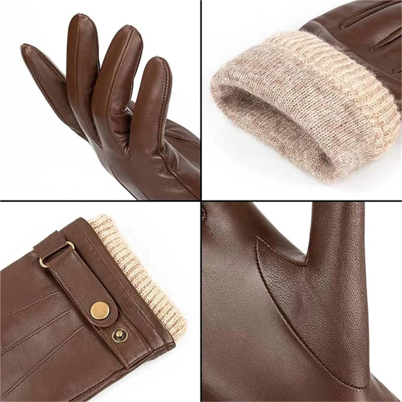 Guanti in pelle da uomo for l'inverno, guanti invernali, impermeabili, guanti caldi, guanti da lavoro invernali Per Versatile Protezione