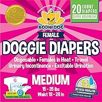 Vista 9 de Bodhi Dog Pañales desechables para perras, pañales súper absorbentes para el ciclo de calor de la hembra, ajuste ajustable para entrenamiento